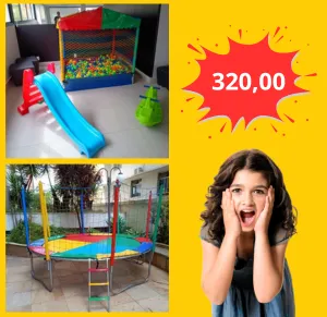 Piscina de bolinhas e Cama elástica